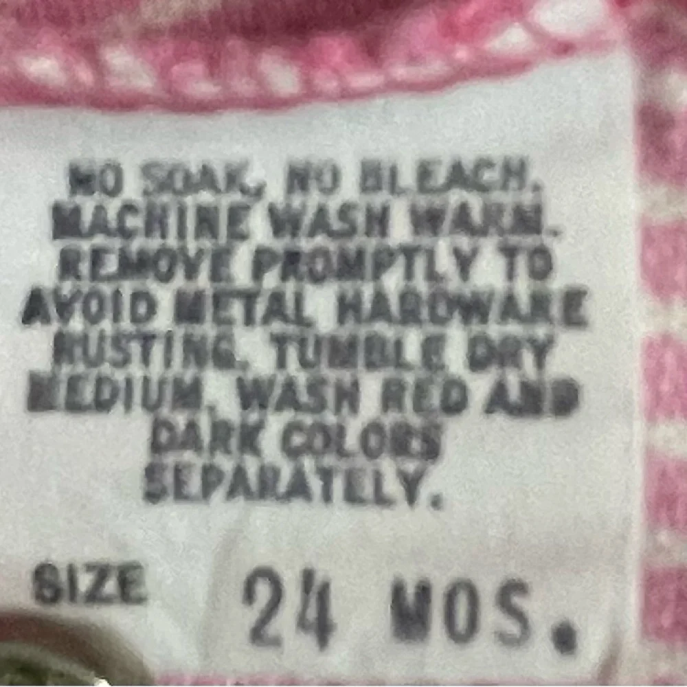 VINTAGE Baby Toddler OSHKOSH B'GOSH Pink & White HICKORY STRIPE Jumper SKIRT